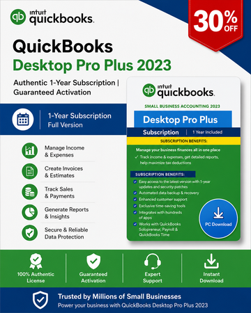 QuickBooks Desktop Pro Plus 2023 – Authentic 1-Year Subscription | Guaranteed Activation