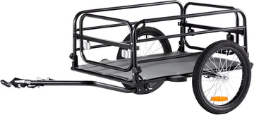 VEVOR Bike Cargo Trailer, 88/100/130/160 lbs Load Capacity, Heavy-Duty Bicycle Wagon Cart, Foldable Compact Storage with Universal Hitch