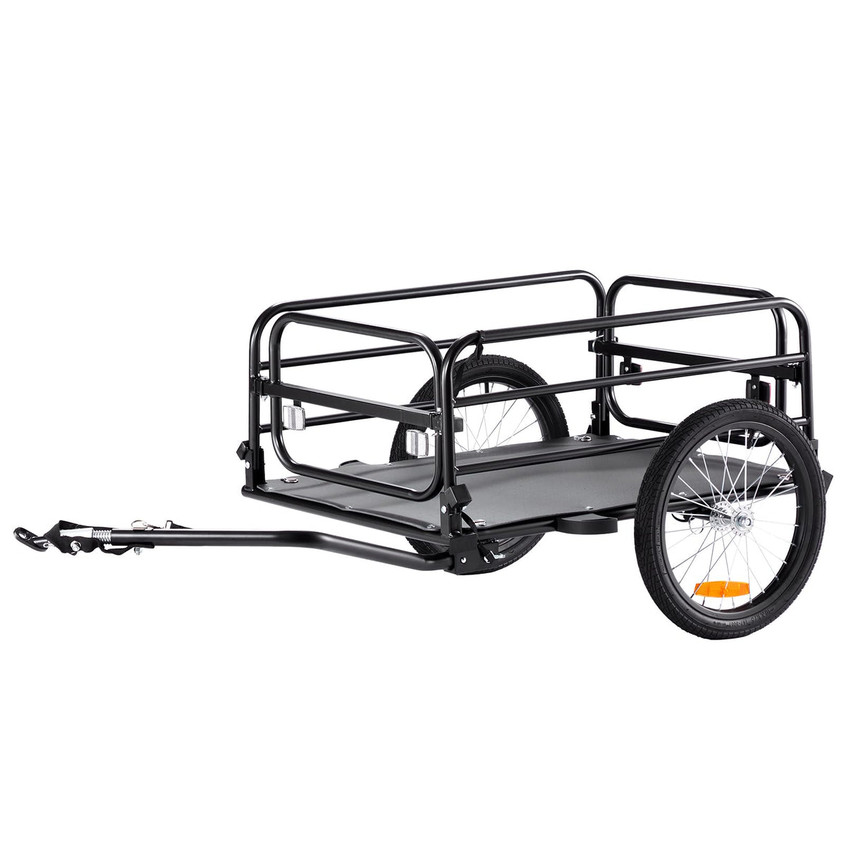 VEVOR Bike Cargo Trailer, 88/100/130/160 lbs Load Capacity, Heavy-Duty Bicycle Wagon Cart, Foldable Compact Storage with Universal Hitch