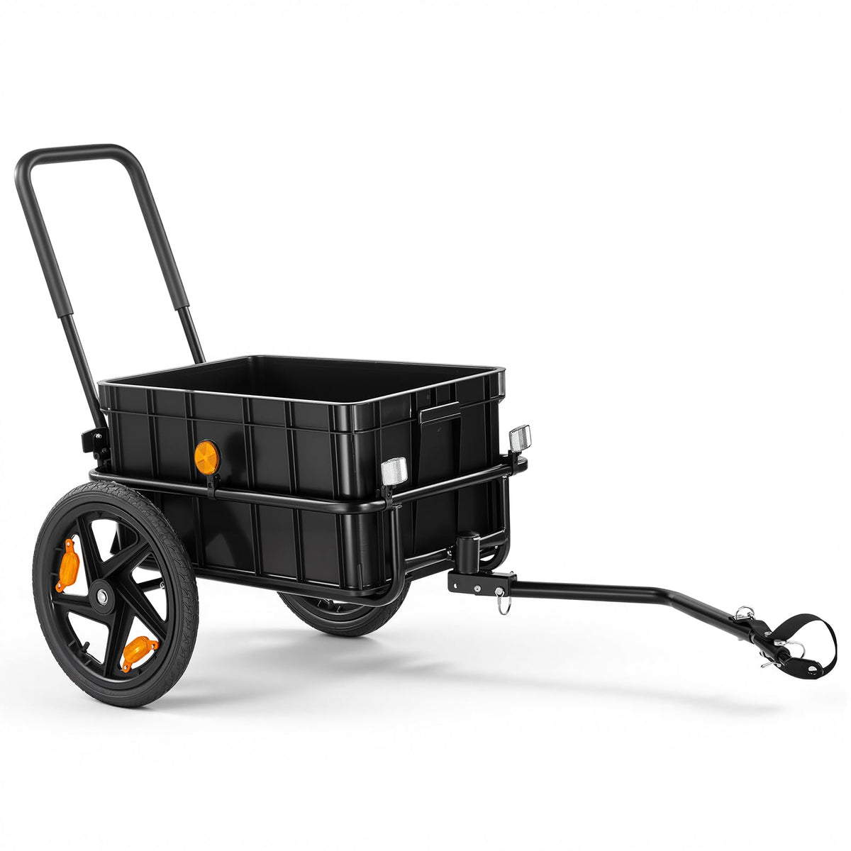 VEVOR Bike Cargo Trailer, 88/100/130/160 lbs Load Capacity, Heavy-Duty Bicycle Wagon Cart, Foldable Compact Storage with Universal Hitch