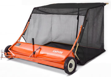 Garvee 52 in Tow-Behind Lawn Sweeper, High Hopper, Orange