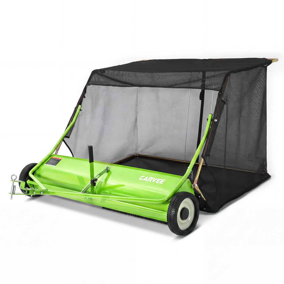 Garvee 52 in Tow-Behind Lawn Sweeper, High Hopper, Orange