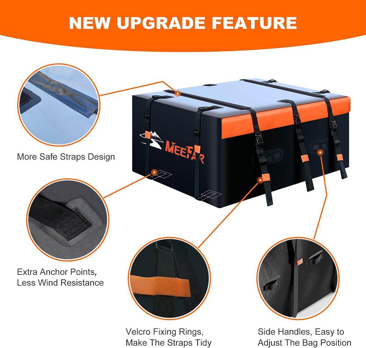 Car Roof Bag Rooftop Cargo Carrier Bag Waterproof 21 Cubic Feet roof Cargo