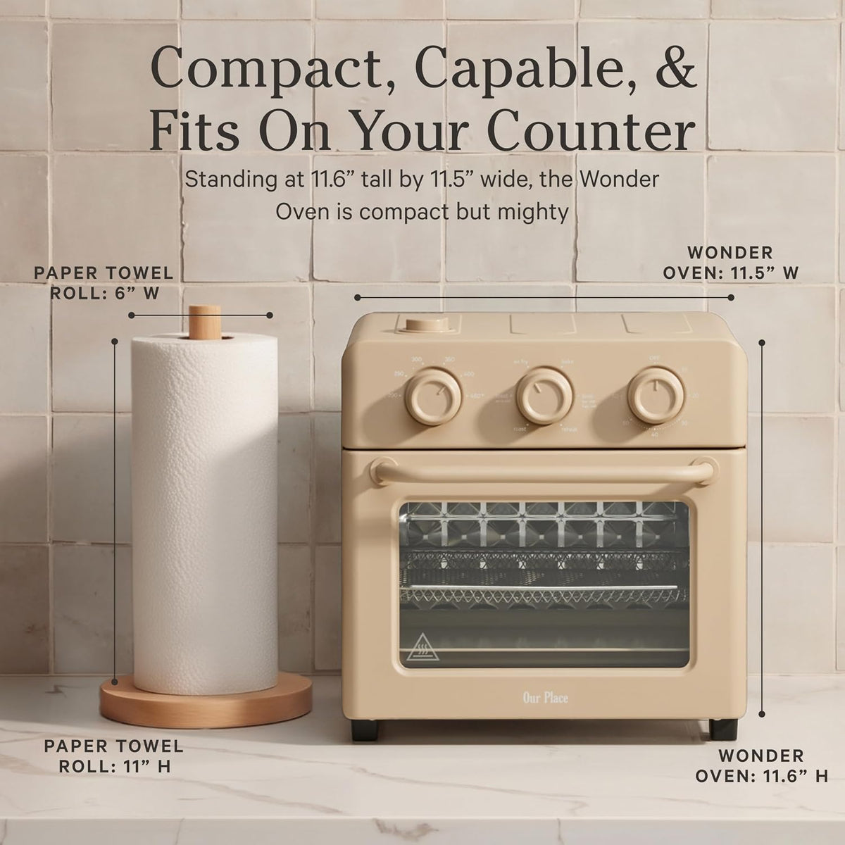Our Place Wonder Oven, 6-in-1 Air Fryer & Toaster Oven, 2-Rack, 13 Qt