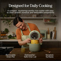 Our Place Rice Cooker, Compact 6-Cup Ceramic Nonstick Rice & Grain Cooker