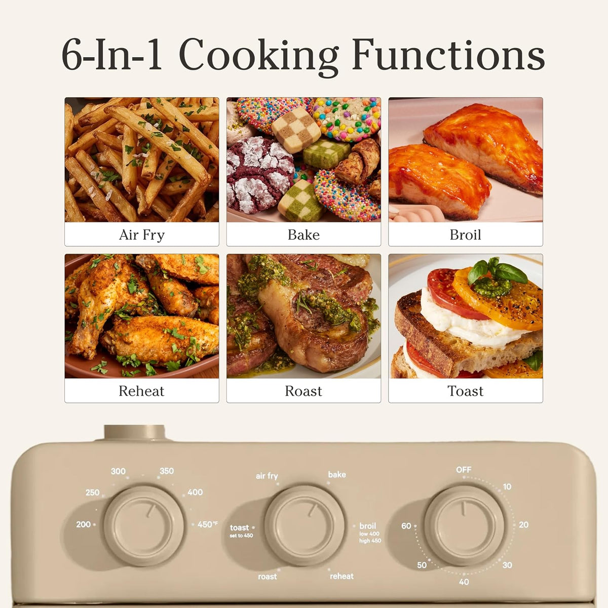 Our Place Wonder Oven, 6-in-1 Air Fryer & Toaster Oven, 2-Rack, 13 Qt
