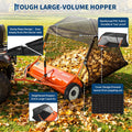 Garvee 52 in Tow-Behind Lawn Sweeper, High Hopper, Orange
