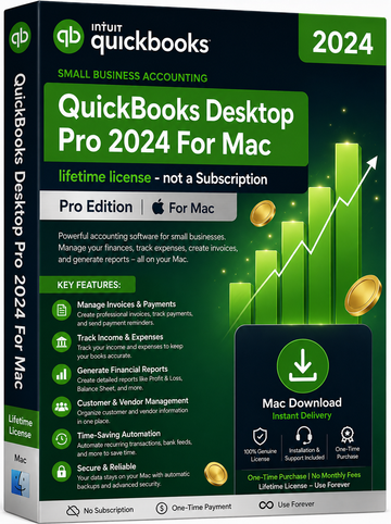QuickBooks Desktop Pro 2024 For mac – lifetime license - not a Subscription